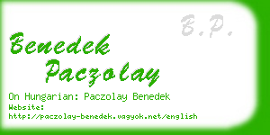 benedek paczolay business card